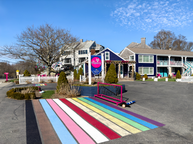151-Provincetown-Foxberry-on-Bradford-with-LGBTQT-flag-painting 151-Provincetown-Foxberry-on-Bradford-with-LGBTQT-flag-painting