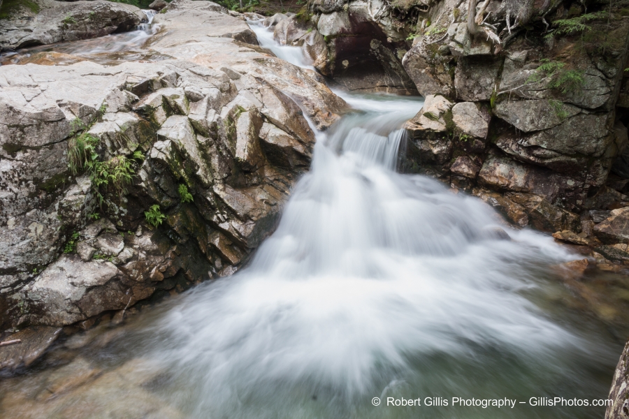 103 Franconia - The Flume Pemigetwasset River Waterfall Near Basin