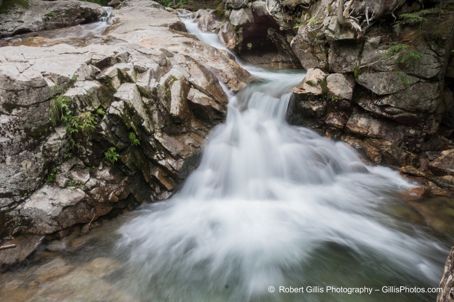 104 Franconia - The Flume Pemigetwasset River Waterfall Near Basin