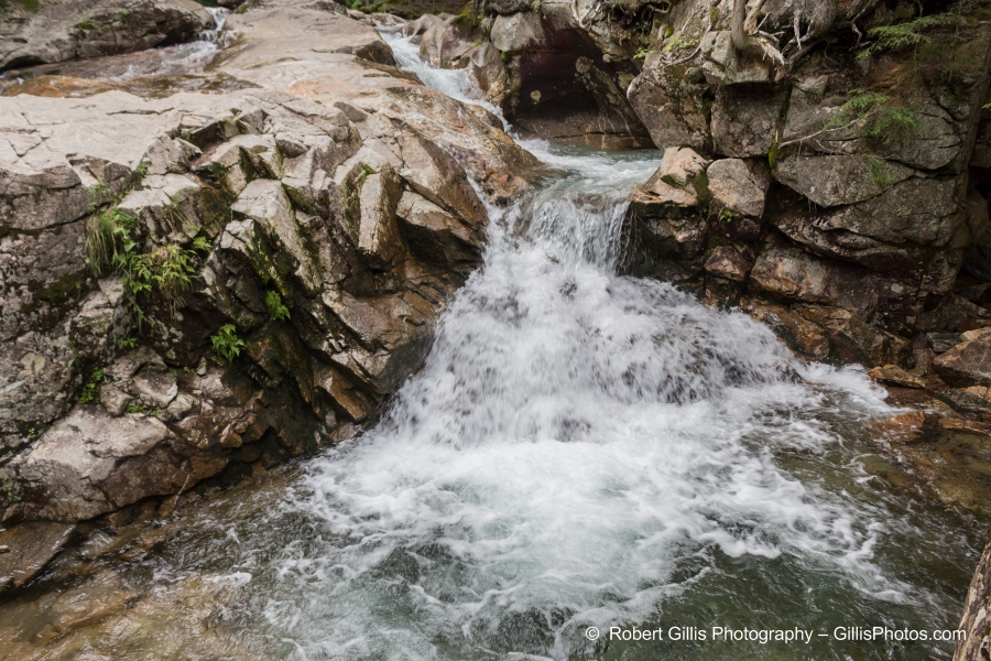105 Franconia - The Flume Pemigetwasset River Waterfall Near Basin