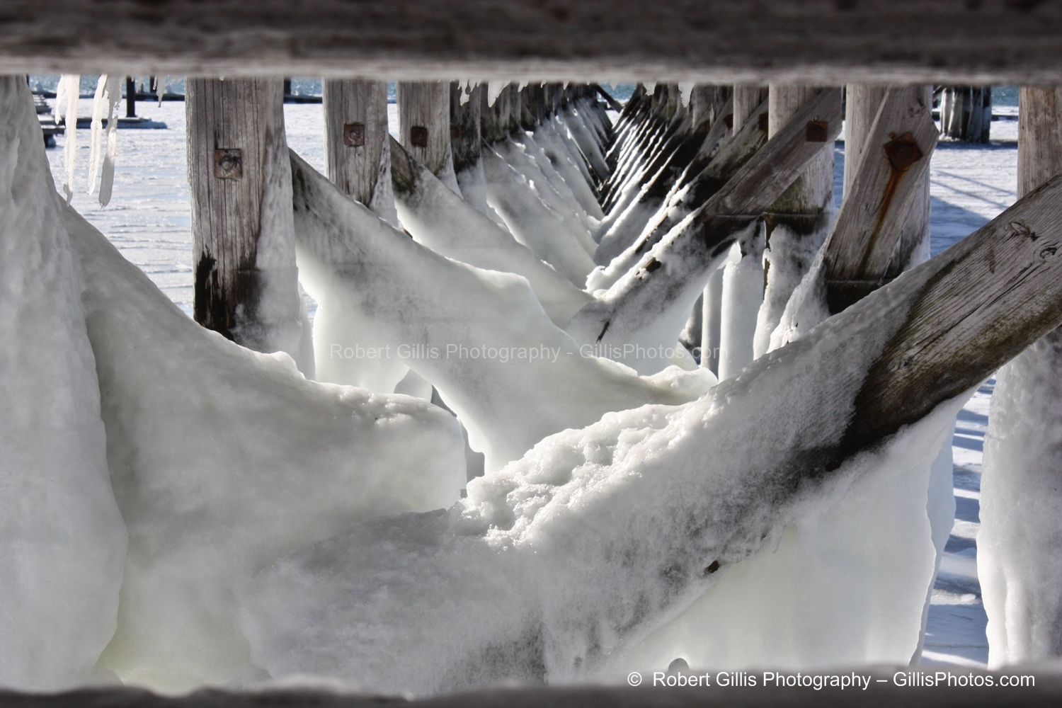 17 Hull - Nantasket - Snow and Ice Covered A Street Dock