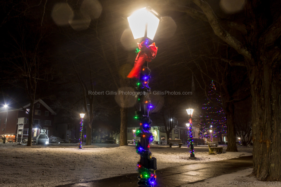 053-Foxboro-Christmas-Colorful-Lights-On-Lampposts