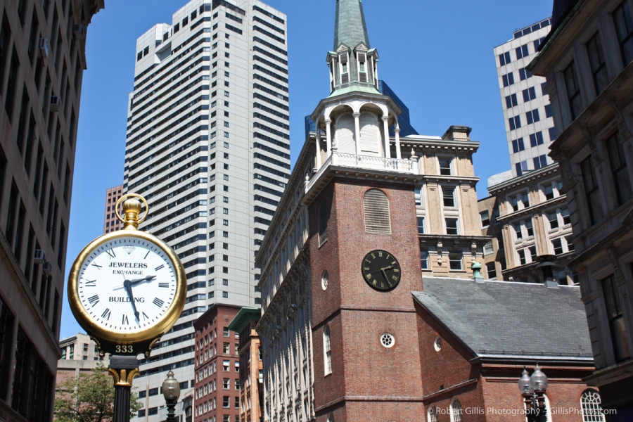 18 Downtown - Clocks - Jewelers Building and Old South Meeting House